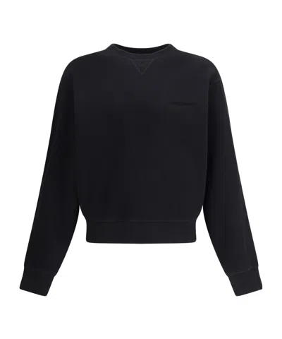 Dsquared2 Field Fit Girocollo Basic Urban-street Sweatshirt In Black