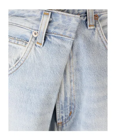 Agolde Twisted Open-and-closed Wrangler Jeans In Blue
