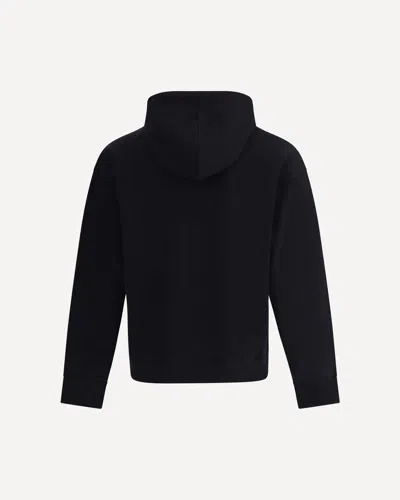 Moschino Cotton Hoodie With Drawstrings And Kangaroo Pocket In Black