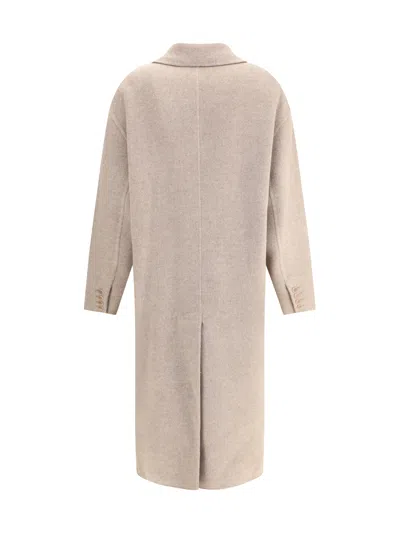Ermanno Scervino Wool Coat In Neutral
