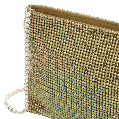 Benedetta Bruzziches Rectangular Rhinestone Chain Strap Clutch Bag