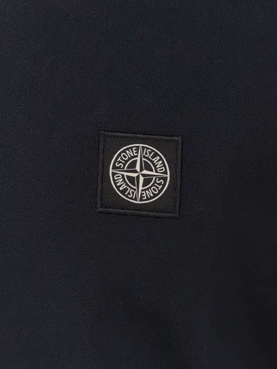 Stone Island Mens Black Brand-patch Regular-fit Stretch-cotton Polo Shirt Xl In Black