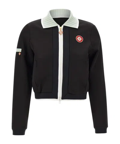 Casablanca Black Viscose Track Jacket In Black