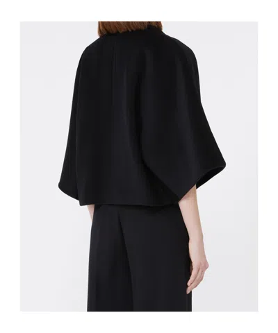 Max Mara Wool And Cashmere Cropped Jacket In Black