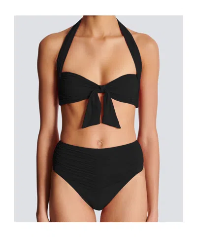 Balmain Plain Two-piece Swimsuit In Green