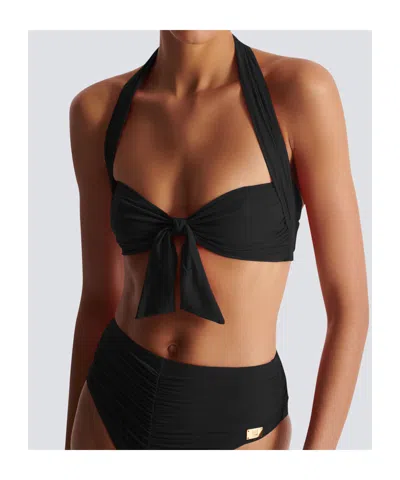 Balmain Plain Two-piece Swimsuit In Green