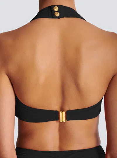 Balmain Plain Two-piece Swimsuit In Green