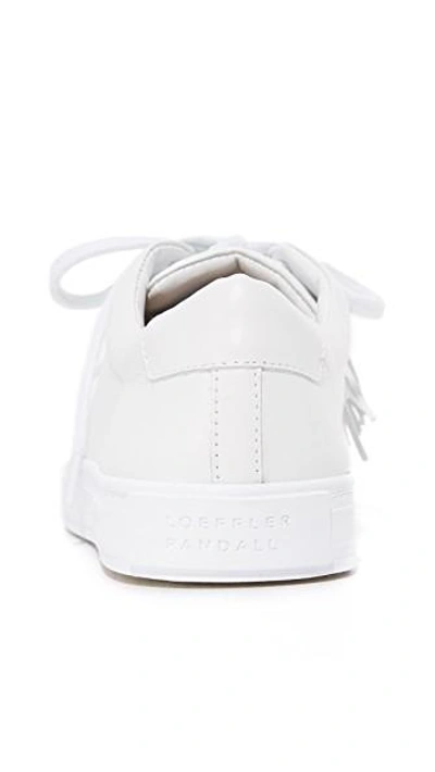 Shop Loeffler Randall Logan Tassel Sneakers In Optic White