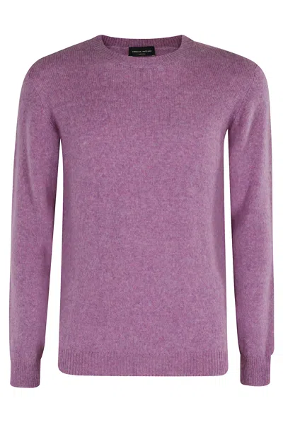 Roberto Collina Classic Crew Neck Sweater In Purple