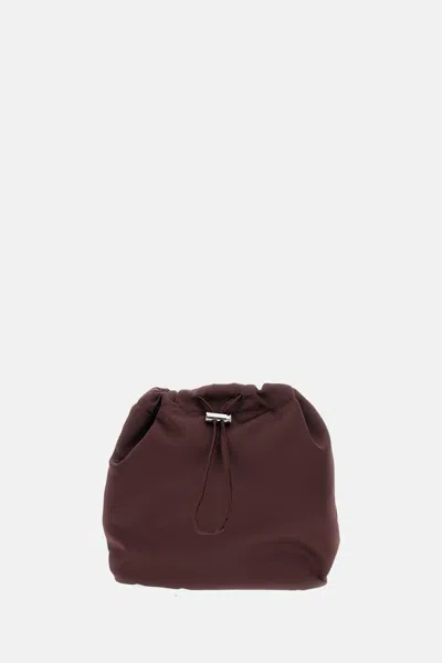 Plan C Bordeaux Round Bag With Drawstring Closure