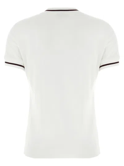 Brunello Cucinelli Patch Logo T-shirt With Contrast Trim In White