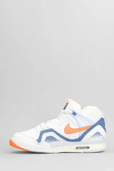 Nike Air Tech Challenge Sneakers In White Leather In White