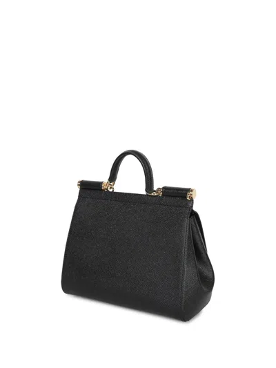 Dolce & Gabbana Medium Sicily Shoulder Bag In Black
