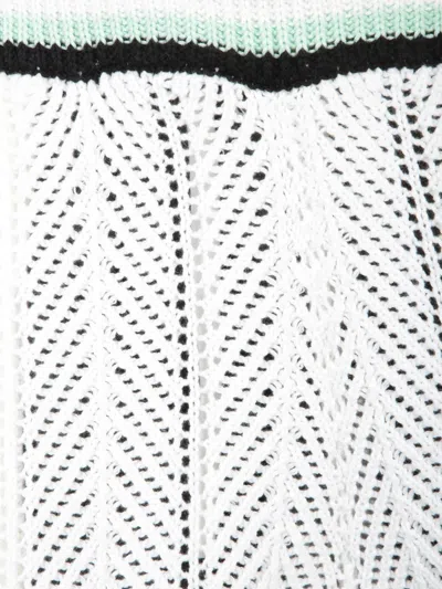 Casablanca Chevron Crochet Bermuda Shorts In Multi