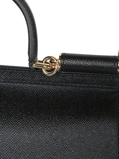 Dolce & Gabbana Medium Sicily Shoulder Bag In Black
