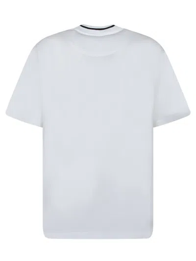 Dolce & Gabbana White Crewneck T-shirt With Logo Embroidery On The Front