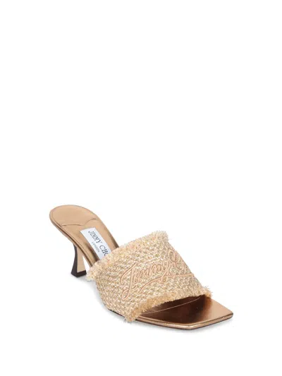Jimmy Choo Alexia 70 Woven Lurex Mules