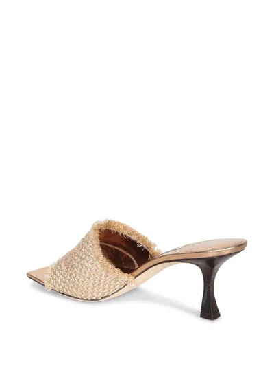 Jimmy Choo Alexia 70 Woven Lurex Mules