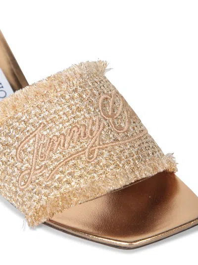Jimmy Choo Alexia 70 Woven Lurex Mules