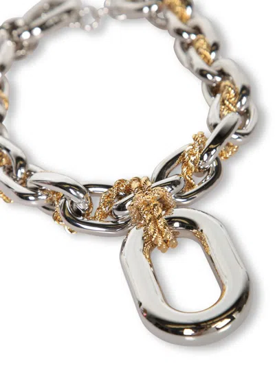 Rabanne Chunky Chain Pendant Necklace In Metallic