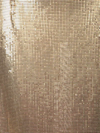 Rabanne Mesh Mini Skirt In Metallic