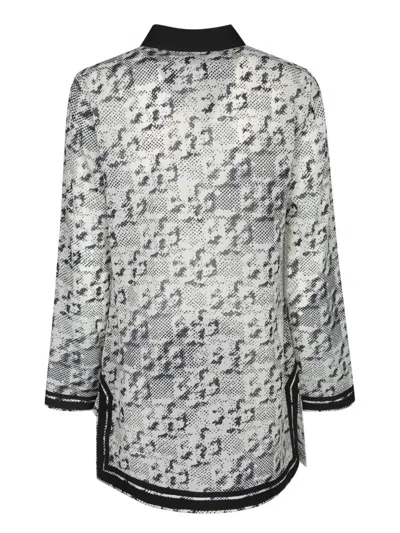 Tory Burch T Monogram Print Silk-blend Tunic In Multi