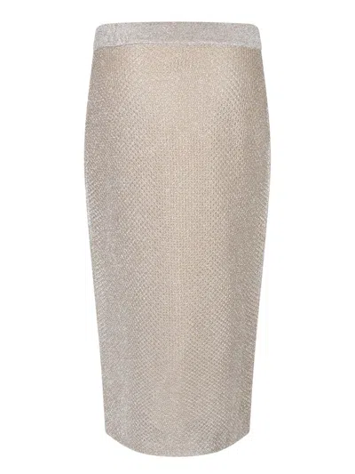 Tory Burch Lurex Mesh Midi Skirt