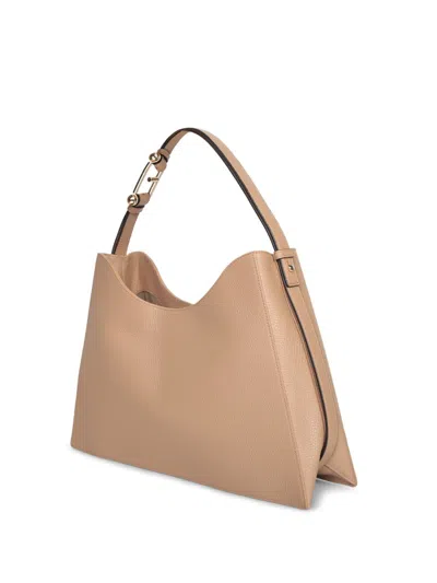 Furla Nuvola Hobo Bag Desert In Brown