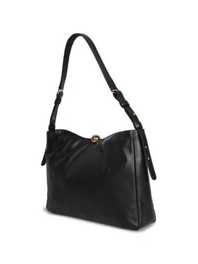 Furla Soft Sphere Medium Shoulder Bag In Black