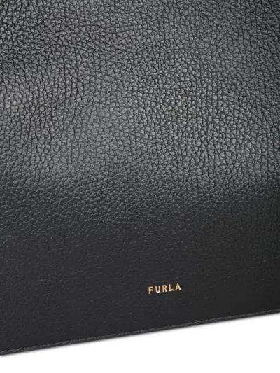 Furla Cloud Structured Hobo Bag With Metal Hardware In Black