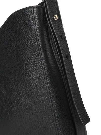 Furla Cloud Structured Hobo Bag With Metal Hardware In Black