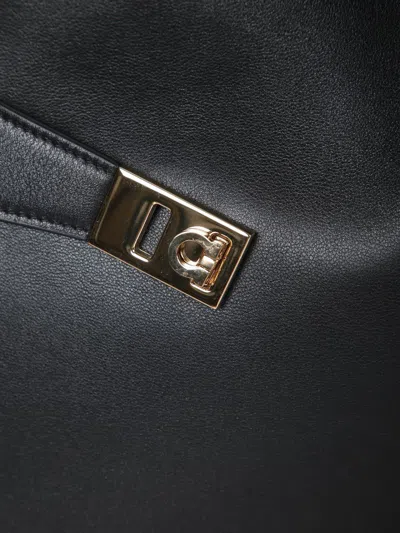 Ferragamo Hug Soft Black Bag In Black