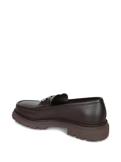 Ferragamo Bleecker Dark Brown Loafer In Brown