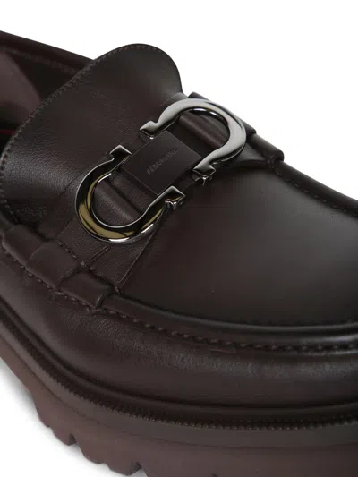 Ferragamo Bleecker Dark Brown Loafer In Brown