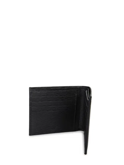 Ferragamo Textured Bi-fold Wallet With Clean Lines