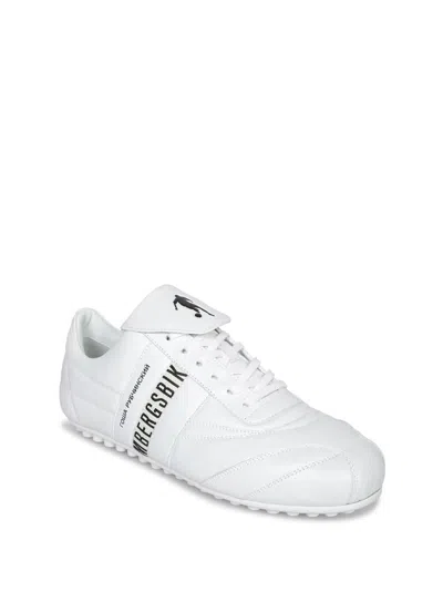 Bikkembergs X Gosha Quilted Leather Sneakers In White