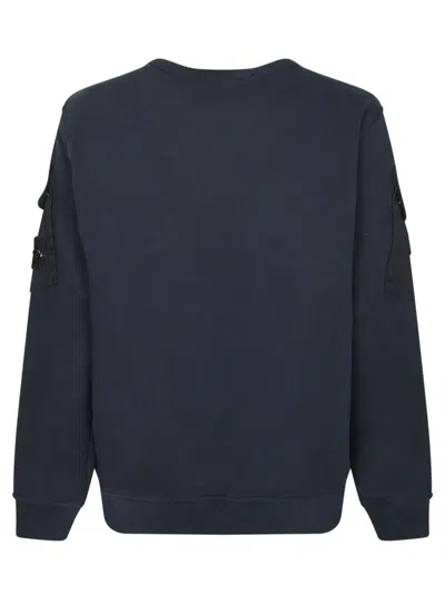 Stone Island Brushed Organic Cotton Sweatshirt In Black