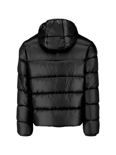 Aspesi Budd Puffer Jacket In Black Satin Fabric