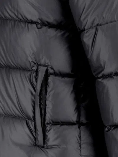 Aspesi Budd Puffer Jacket In Black Satin Fabric