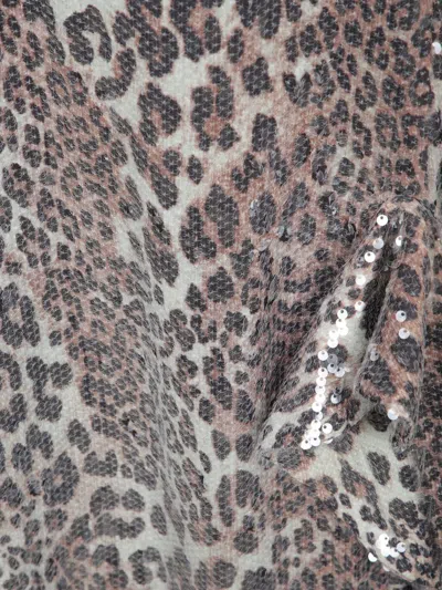 Ganni Dresses Brown In Animal Print