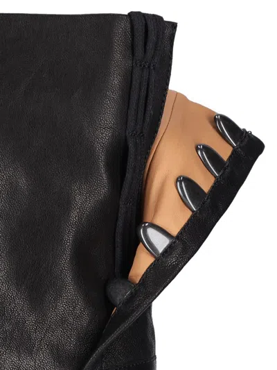 Maison Margiela Leather Tabi Ankle Boots In Black