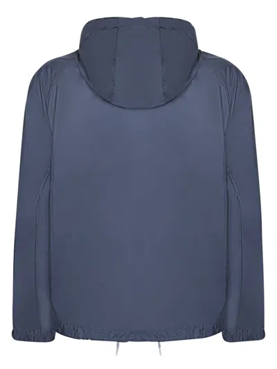 Prada Waterproof Hooded Jacket In Blue