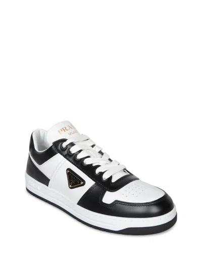 Prada Urban Leather Sneakers Featuring Contrast Panels