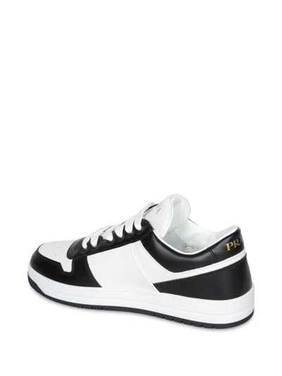 Prada Urban Leather Sneakers Featuring Contrast Panels