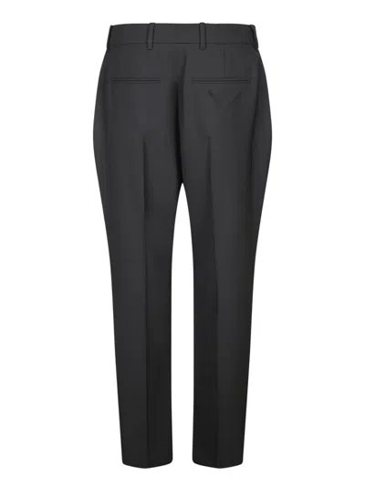Prada Belt Loop Casual Pants In Black