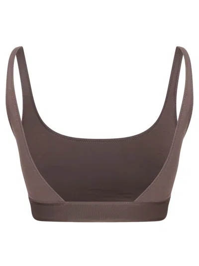 Tom Ford Logo Underband Bralette Bra In Brown