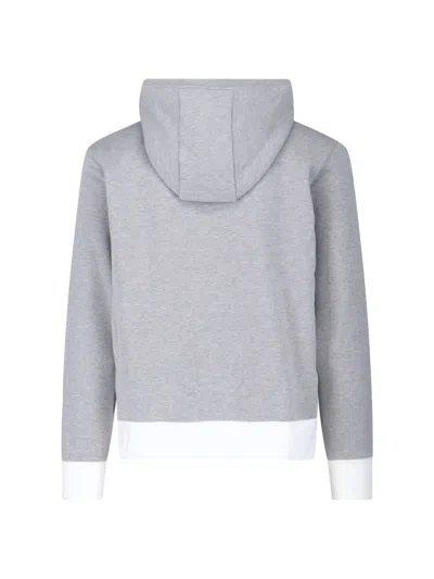 Thom Browne Felpa In Cotone Grigio Uomo