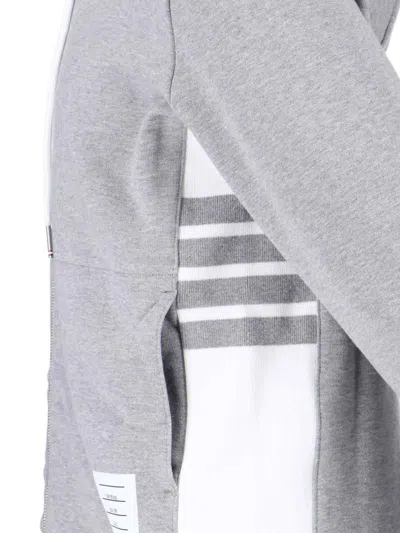 Thom Browne Felpa In Cotone Grigio Uomo