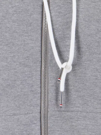 Thom Browne Felpa In Cotone Grigio Uomo