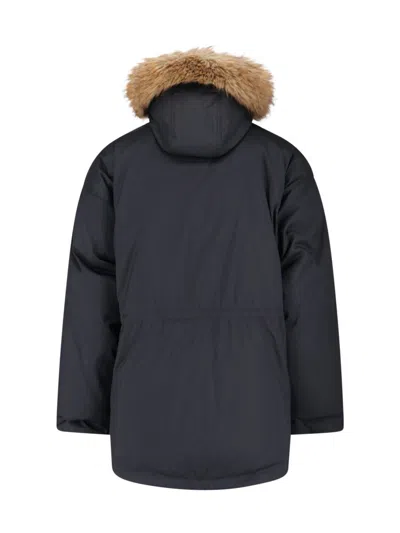 Balenciaga Logo Reversible Down Jacket In Black